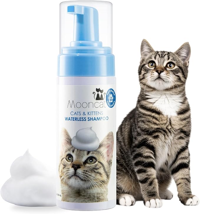 Mooncat Waterless Cat Shampoo, 100% Licking Safe & Vet Approved No Rinse Dry by Mooncat