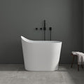 SJ Star&Jane 43" Solid Surface Japanese Soaking Bathtub Stone Resin by SJSTARJANE