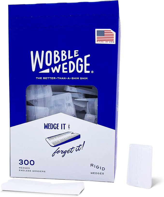 WOBBLE WEDGES The Original Rigid Plastic Shims, Heavy Duty Leveling Wedges by WOBBLEWEDGE