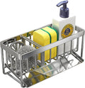 Sink Caddy Sponge Holder for Kitchen, 18/8 Stainless Steel Self Drain Tray by MAXCOOK