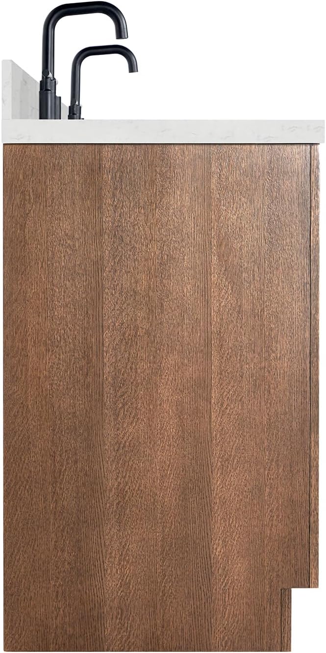 ARIEL Hepburn 72 Inch Double Rectangle Sink Bathroom Vanity - Image 5