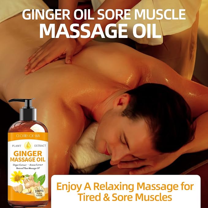 Ginger Oil Massage Oil for Massage Therapy, Ginger Oil Lymphatic Drainage - Image 5