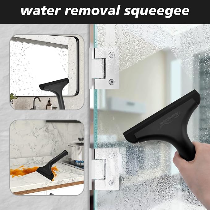NEWISHTOOL Bathroom Shower Squeegee 5.9 Inch Soft Silicone Blade Squeegee - Image 5