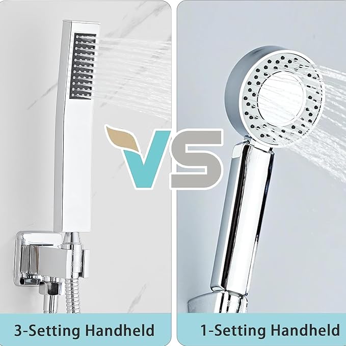 10 Inch Shower Faucet Set, Ceiling Mounted Rainfall Shower System - Image 8