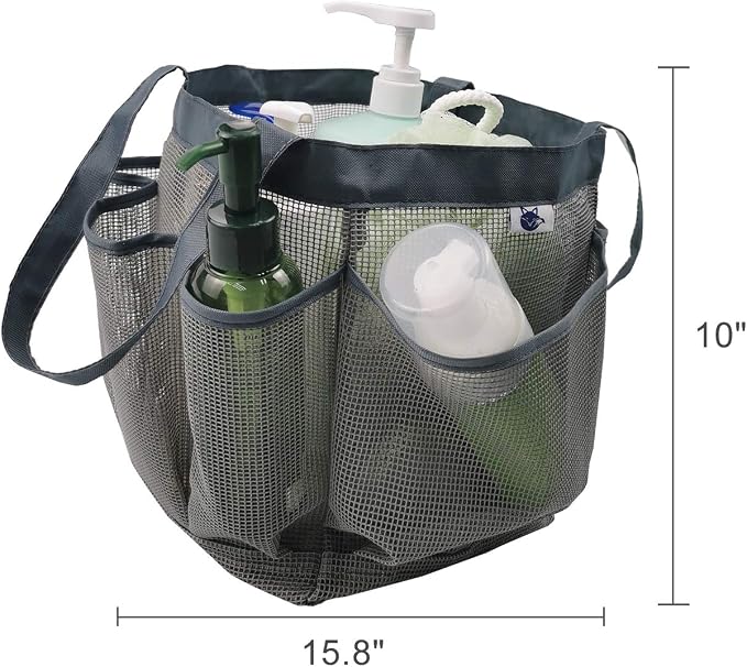 SPINFOX Mesh Shower Caddy Quick Dry Shower Tote Bag Hanging Toiletry - Image 3