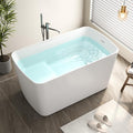 49" Acrylic Freestanding Soaking Tub w/Seat- Contemporary Design - 55 Gal by Zevemomo