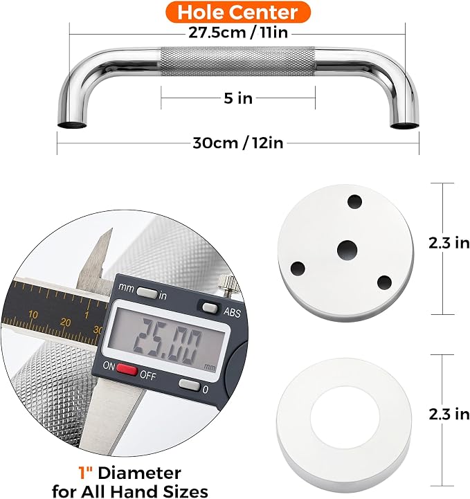 Grab Bars for Shower, 2 Pack 12-Inch Anti Slip Shower Handles for Elderly - Image 4