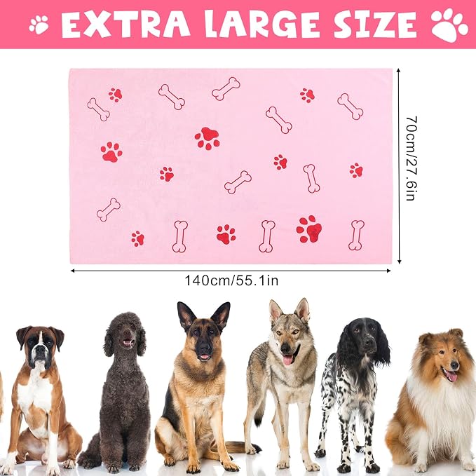 Chumia 4 Pcs Dog Towels for Drying Dog Puppy Bulk Microfiber Absorbent Paw - Image 3
