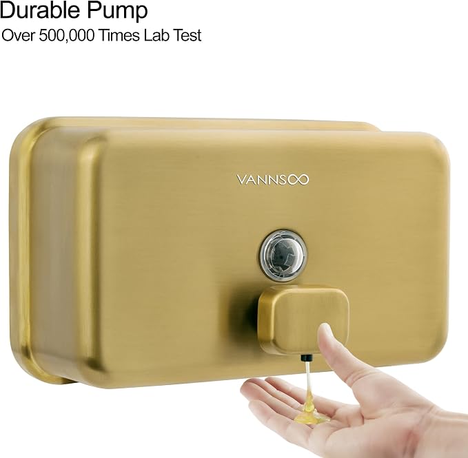 Wall Mounted Hand Soap Dispenser Bathroom, 1200ml 40oz Commercial Stainless - Image 3