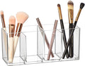 Amazing Abby - Glamour - Acrylic 4-Compartment Makeup Organizer, Transparent by AmazingAbby