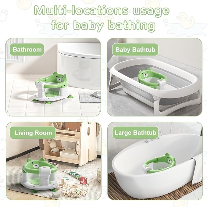 Baby Bath Seat for Babies 6 Months & up, Non-Slip Toddler Bath Seats for Babies - Image 7