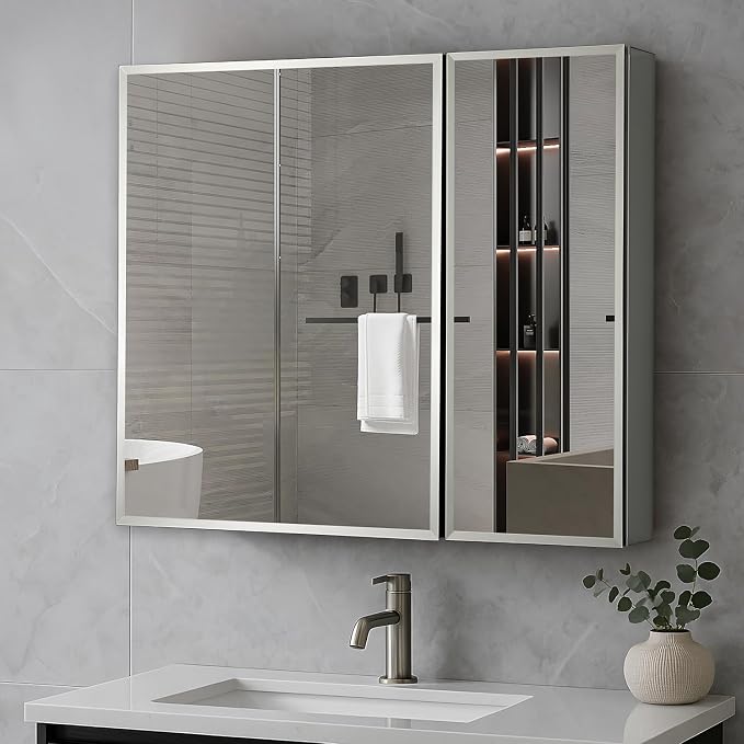 Blossom 25x26 Inch Aluminum Medicine Cabinet by BLOSSOMKitchenBath