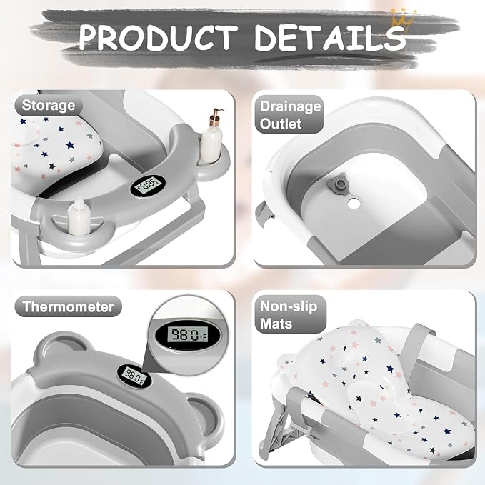 TPN Collapsible Baby Bathtub, Baby Bath Tub - Image 6