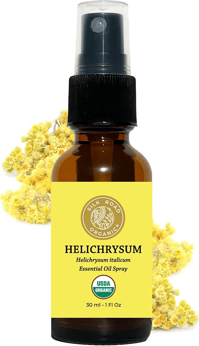 Silk Road Organic Helichrysum Italicum Essential Oil Spray, 100% Pure USDA by SILKROADORGANIC