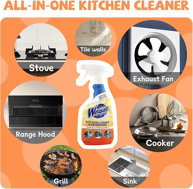 WETQUEEN All Purpose Cleaner Spray, Heavy Duty Kitchen Degreaser Foam Spray - Image 6