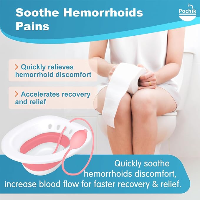 Pochik Sitz Bath for Toilet Seat Hemorrhoids and Postpartum Care, Yoni Steam - Image 2