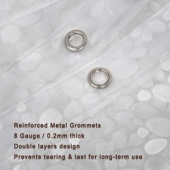 Bostofy Waterproof Shower Curtain Liner 8G EVA Thick Shower Curtain - Image 5