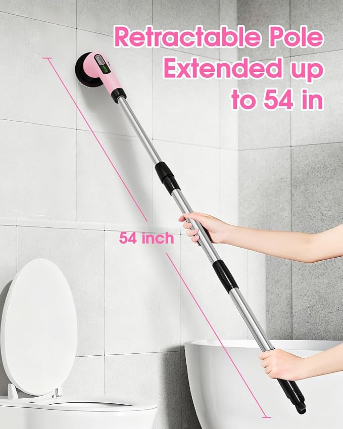 Electric Spin Scrubber for Cleaning Bathroom: Cordless Power Shower Scrubber - Image 3