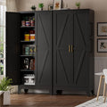 Metal Kitchen Pantry Cabinet, Rustic Freestanding Cupboard by Unknown