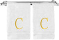 Monogrammed Hand Towel, Personalized Initial Gift, Extra Absorbent 100% Turkish by BareCotton