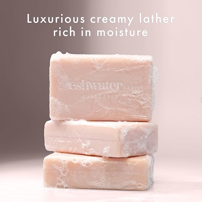 Freshwater Farm Australia Castile Natural Bar Soap | Rosewater + Pink Clay | - Image 4