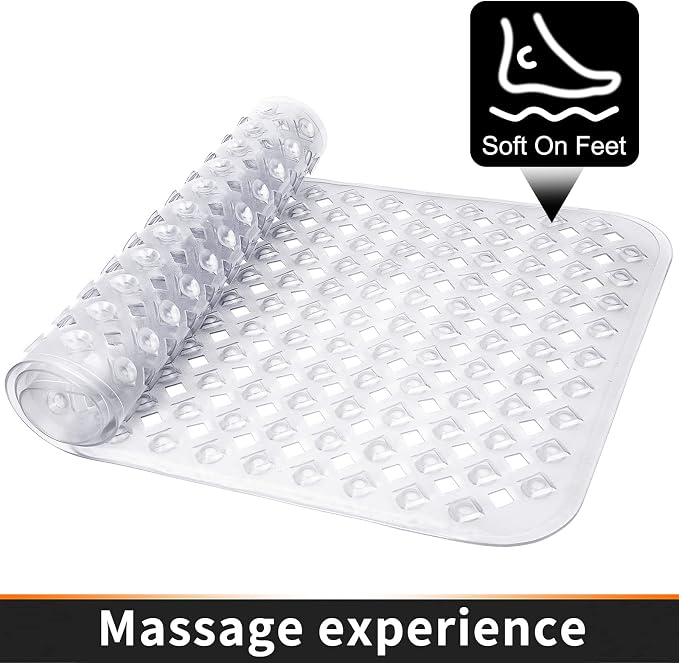 Yimobra Bathtub Mat Non Slip, Super Strong Suction Cups, 27.5"x15.5" Long - Image 9