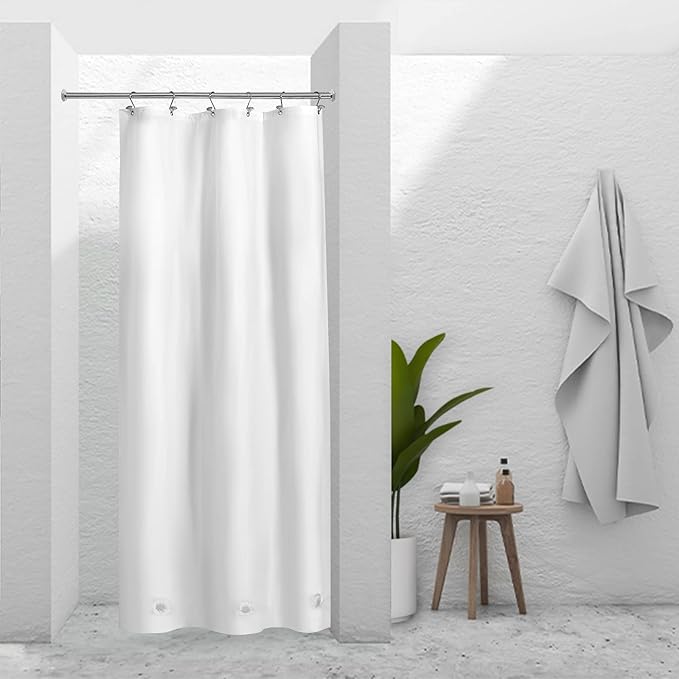 Barossa Design White Stall Shower Curtain Liner by BarossaDesign