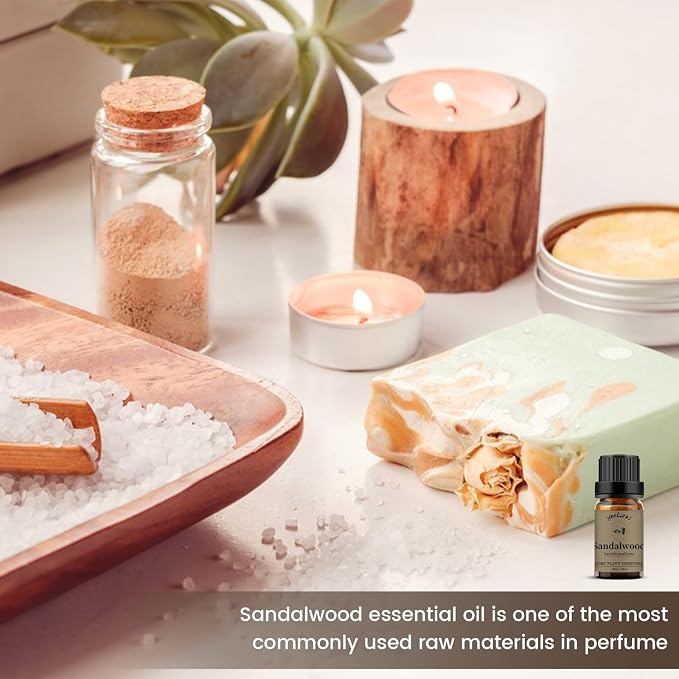 yethious Rose Sandalwood Essential Oil Set 100% Pure Aromatherapy Oils Kit - Image 7