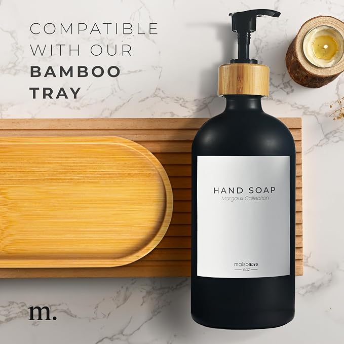 MaisoNovo Glass Hand Soap Dispenser | Dish Soap Dispenser - Image 7