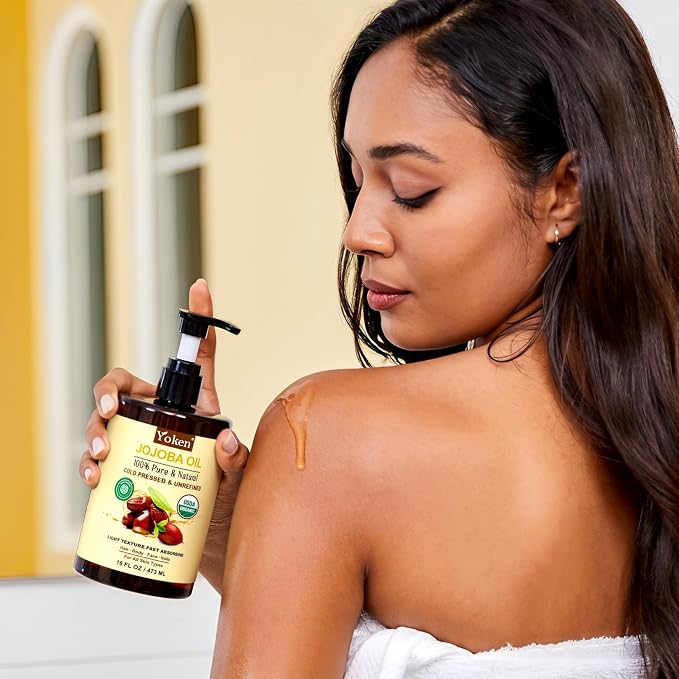 Pure Jojoba Oil Organic USDA Certified 16 fl oz, 100% Natural Jojoba Oil - Image 7