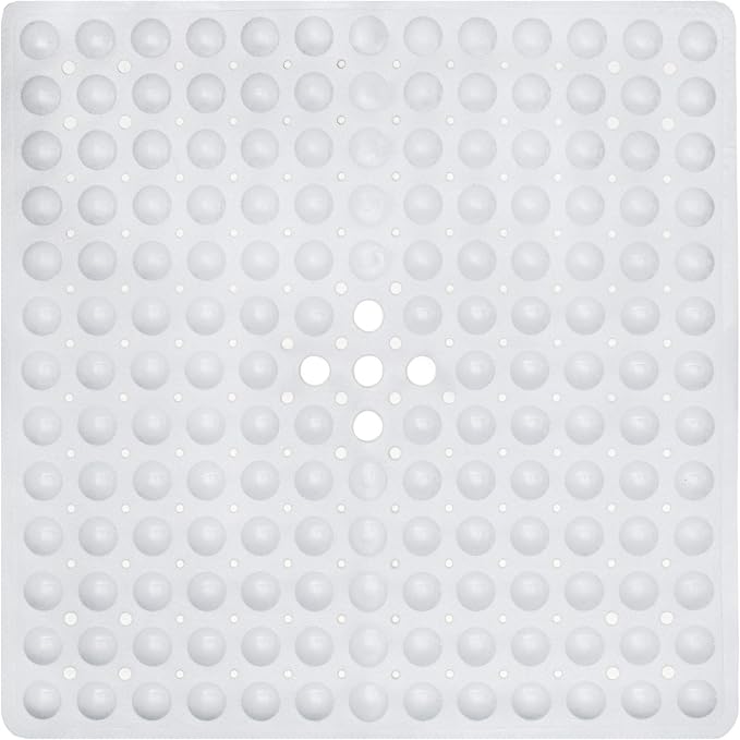 ENKOSI Non-Slip Square Shower Mat 21 x 21 inch – Anti-Slip PVC Bath Mat by ENKOSI