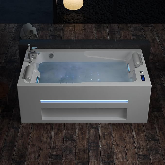 Empava PRO Series Jetted Tub, Luxury 56-Jet Whirlpool Bathtub | Ozone by Empava