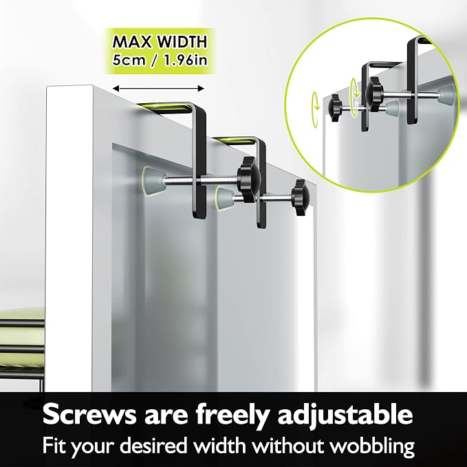 Orimade Over the Door Shower Caddy Adjustable 5 Tier Black, Bathroom Hanging - Image 4