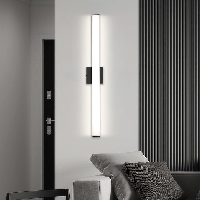Bathroom Vanity Light Brushed Black Square LED 31.5 inch 24W 4000K Natural - Image 7