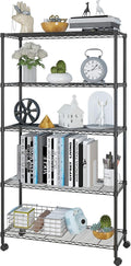 5 Tier Storage Racks Shelving, Heavy Steel Pantry Shelves, Adjustable Wire by Unknown