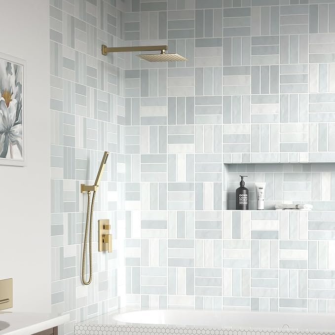 Lava Odoro Modern 3-Setting Square Shower and Tub Faucet Set - Image 8