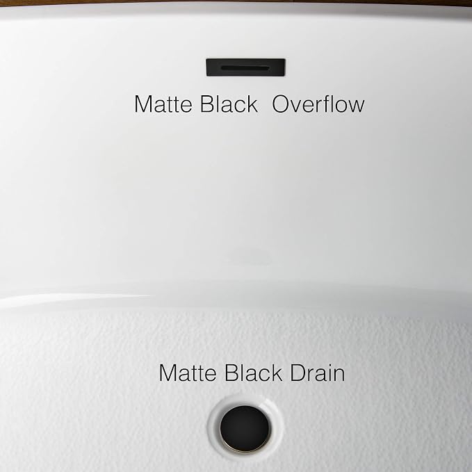 WOODBRIDGE 54" Freestanding White Acylic Soaking Bathtub - Image 8