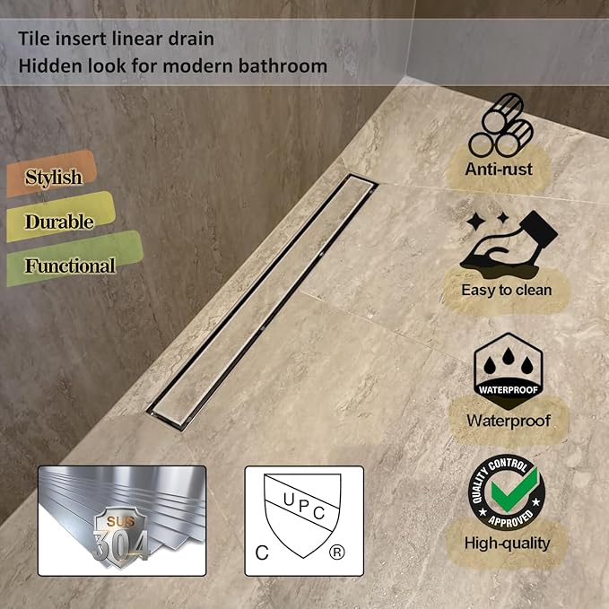 Neodrain 32-Inch Linear Shower Drain - Image 6