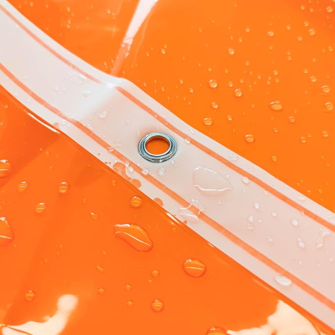 Barossa Design Clear Orange Long Shower Curtain Liner 78" Height - Image 5