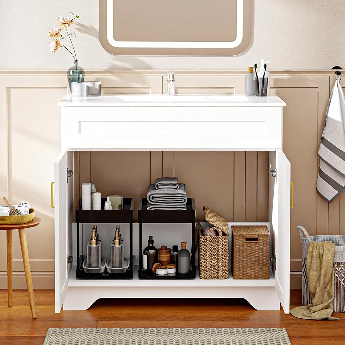 36 Inch Bathroom Vanities — Bathroom Sink Cabinet, Ceramic Sink, Household - Image 4