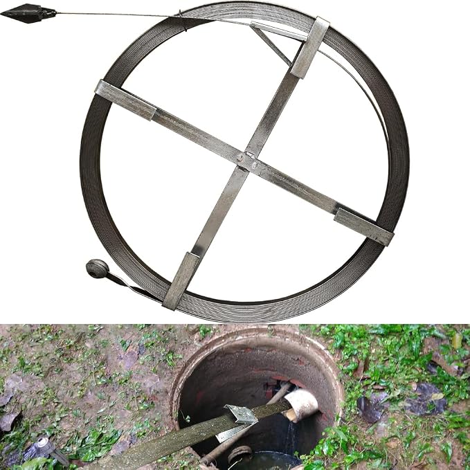 Heavy Duty Sewer Drain Snake for Outdoor, Length 15m/49.2ft, Width 2.5cm/1inch by GYYGRY