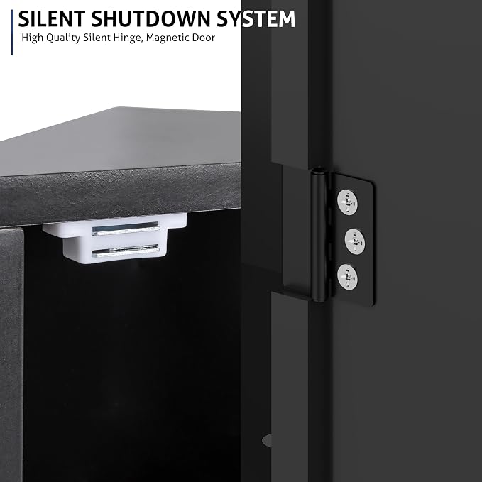 eclife 24" Bathroom Medicine Cabinet W/Mirror, Single Door Bathroom Black Wall - Image 6