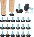 WAFJAMF 20 PCS M6 Thread Adjustable Furniture Levelers Screw in Threaded by WAFJAMF