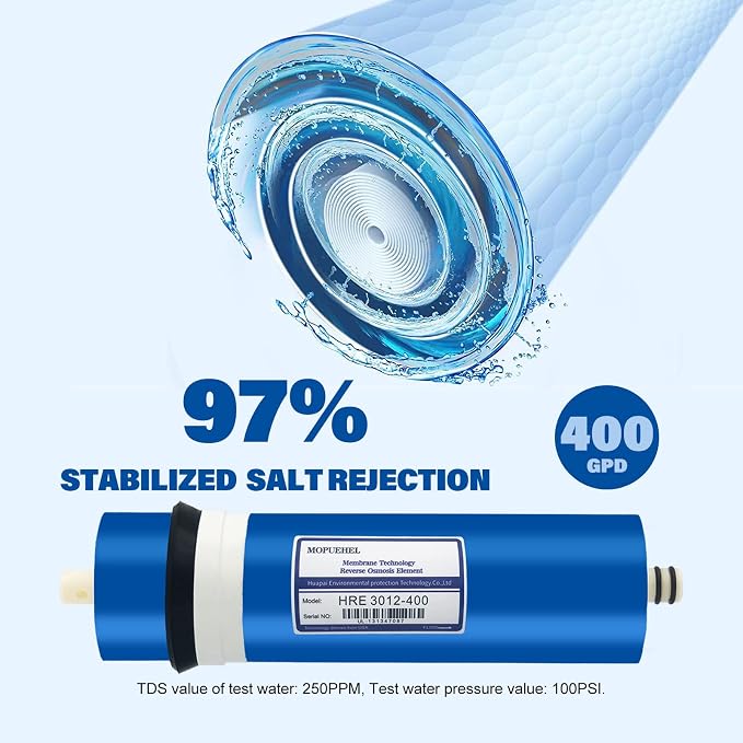 400 GPD RO Membrane with Reverse Osmosis Membrane Housing Set, Reverse Osmosis - Image 3