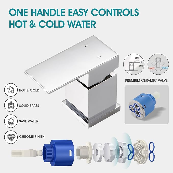 Brass Roman Tub Faucet with Handheld Sprayer, Deck Mount Bathtub Faucet with - Image 9
