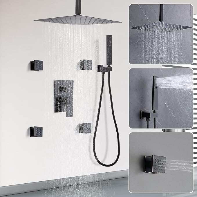 Enga Oil Rubbed Bronze Rain Shower System - Image 8