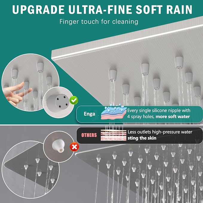 ENGA Shower System with Tub Spout, Bathtub Shower Faucet Combo Set - Image 8