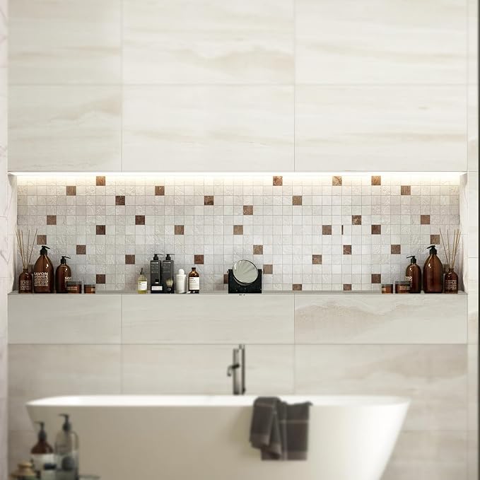 VEVOR Shower Niche Ready for Tile 16" x 50", Single Shelf Organizer, Square - Image 2