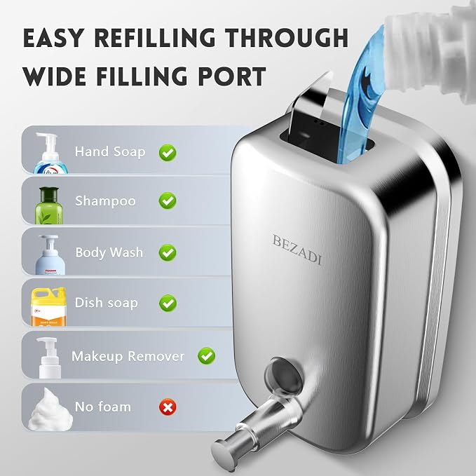 Stainless Steel Hand Soap Dispenser - Image 4
