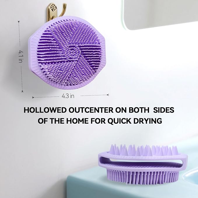 Dual-Sided Silicone Body Scrubber as Stocking Stuffers, Silicone Loofah - Image 3